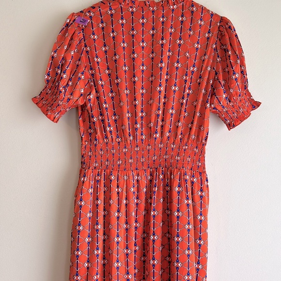 NWT Tiered Colorful Satin Maxi Dress - Picture 5 of 7